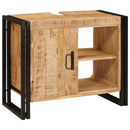 vidaXL Fürdőszobai mosdószekrény 71 x 33 x 58 cm Tömör mangófa és vas