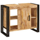 vidaXL Fürdőszobai mosdószekrény 71 x 33 x 58 cm Tömör mangófa és vas