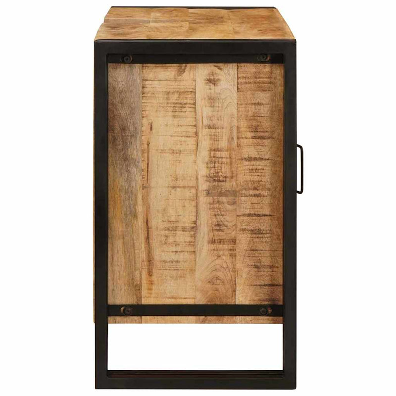 vidaXL Fürdőszobai mosdószekrény 71 x 33 x 58 cm Tömör mangófa és vas
