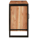 vidaXL Fürdőszobai mosdószekrény 71 x 33 x 58 cm Tömör akácfa és vas