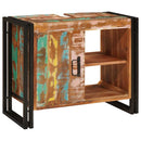 vidaXL Fürdőszobai mosdószekrény Tömör újrahasznosított fa és Vas