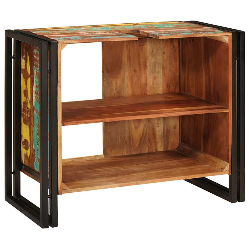 vidaXL Fürdőszobai mosdószekrény Tömör újrahasznosított fa és Vas