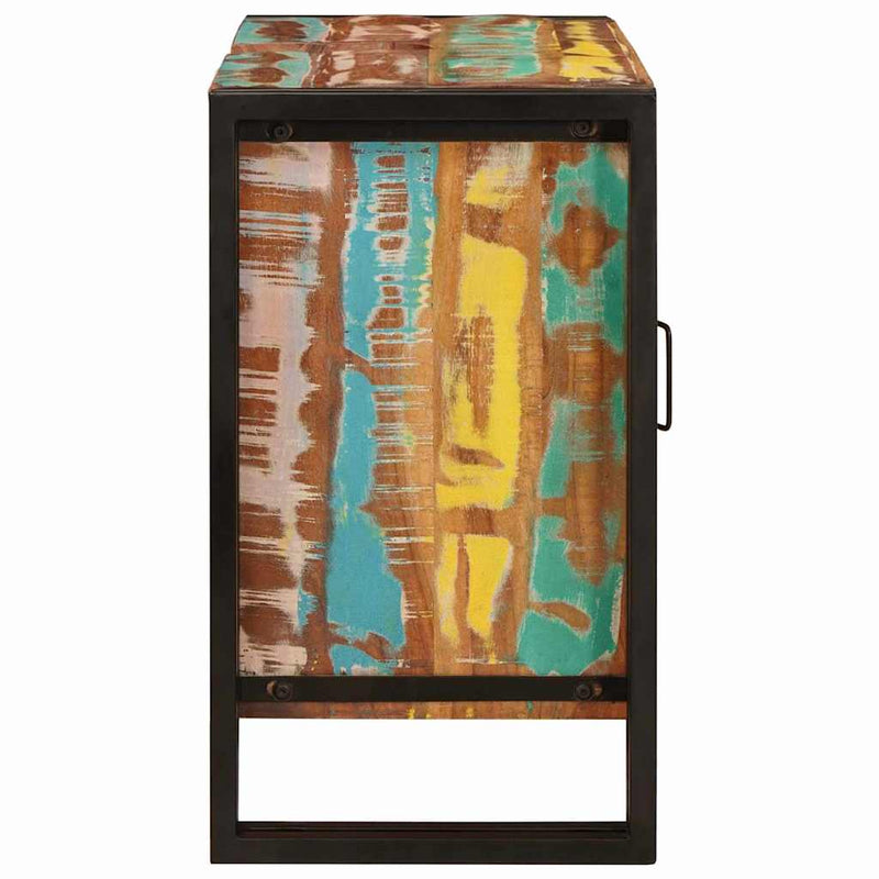 vidaXL Fürdőszobai mosdószekrény Tömör újrahasznosított fa és Vas