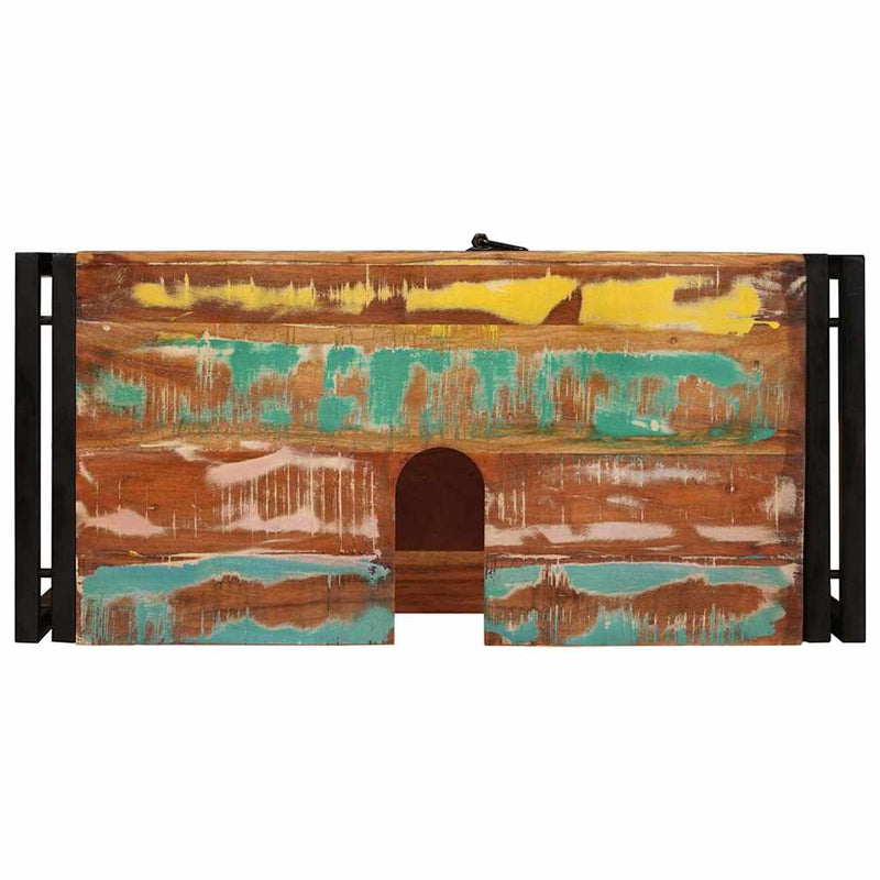 vidaXL Fürdőszobai mosdószekrény Tömör újrahasznosított fa és Vas