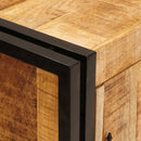 vidaXL Éjjeliszekrény Barna Masszív, durva mangófából készült
