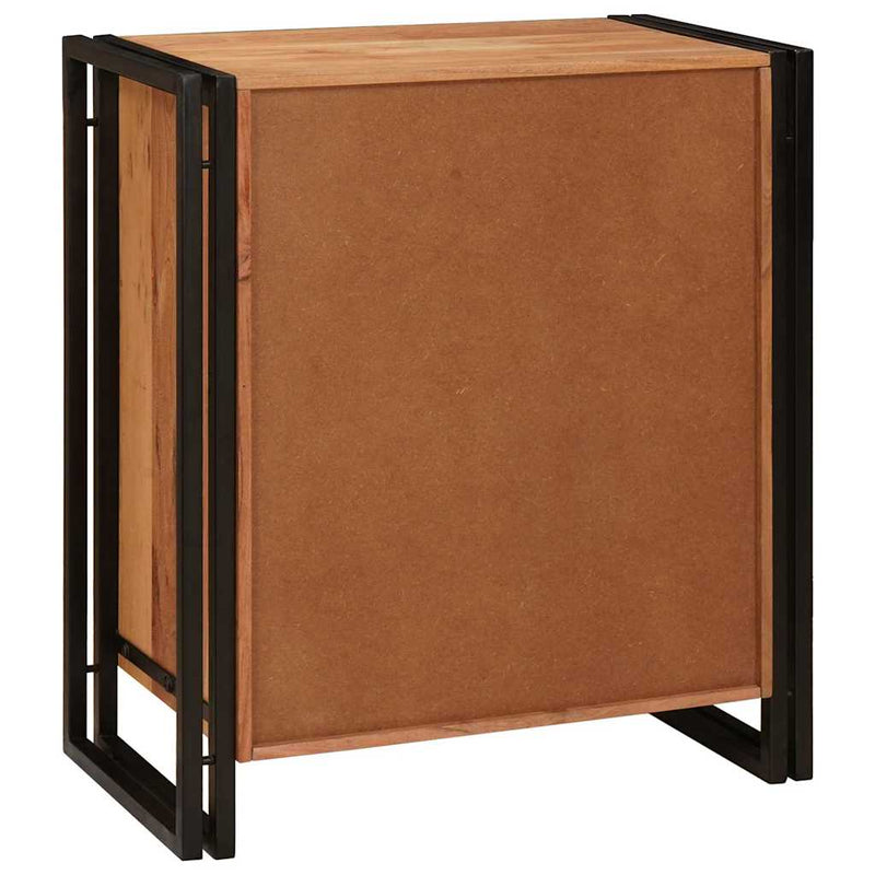 vidaXL Éjjeliszekrény Barna 38 x 33 x 58 cm tömör akácfa