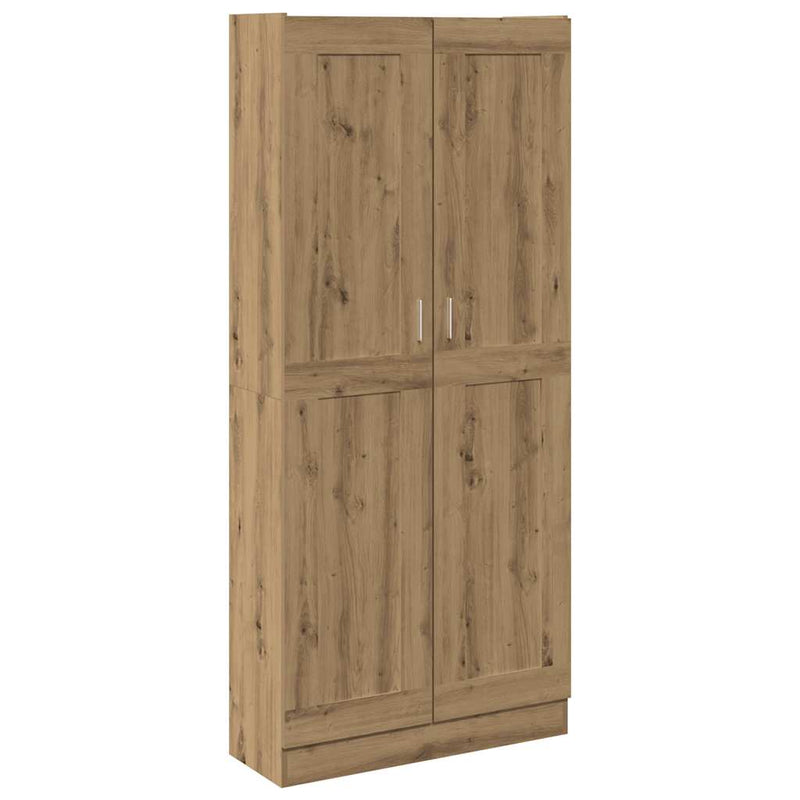 vidaXL kézműves tölgy színű szerelt fa magasszekrény 82,5x30,5x185 cm