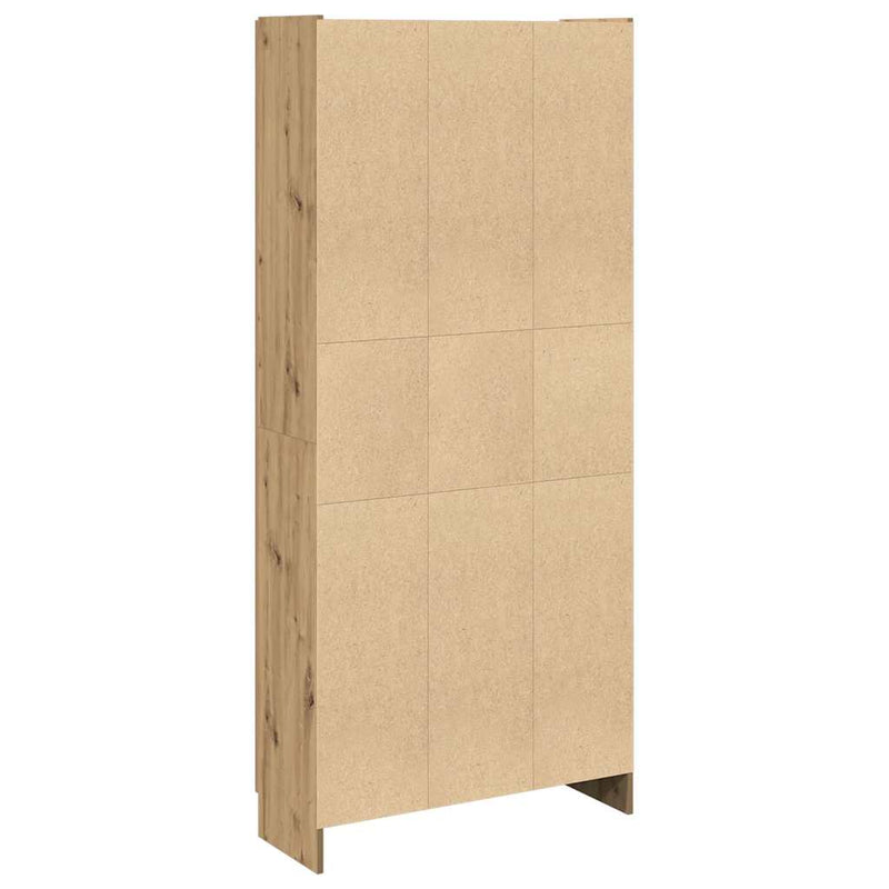 vidaXL kézműves tölgy színű szerelt fa magasszekrény 82,5x30,5x185 cm
