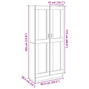 vidaXL kézműves tölgy színű szerelt fa magasszekrény 82,5x30,5x185 cm