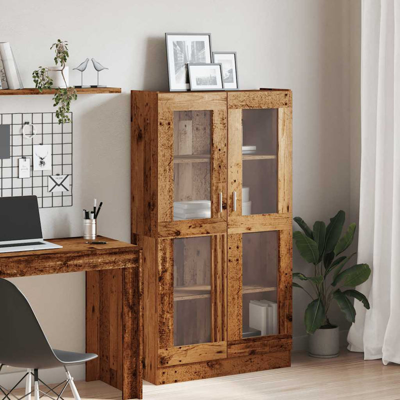 vidaXL antik fa színű szerelt fa magasszekrény 82,5 x 30,5 x 150 cm