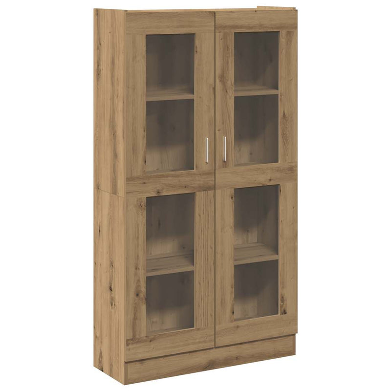 vidaXL kézműves tölgy színű szerelt fa magasszekrény 82,5x30,5x150 cm