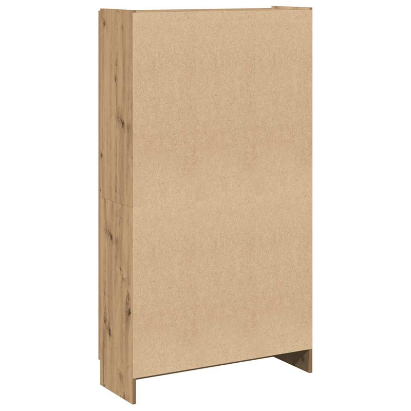 vidaXL kézműves tölgy színű szerelt fa magasszekrény 82,5x30,5x150 cm
