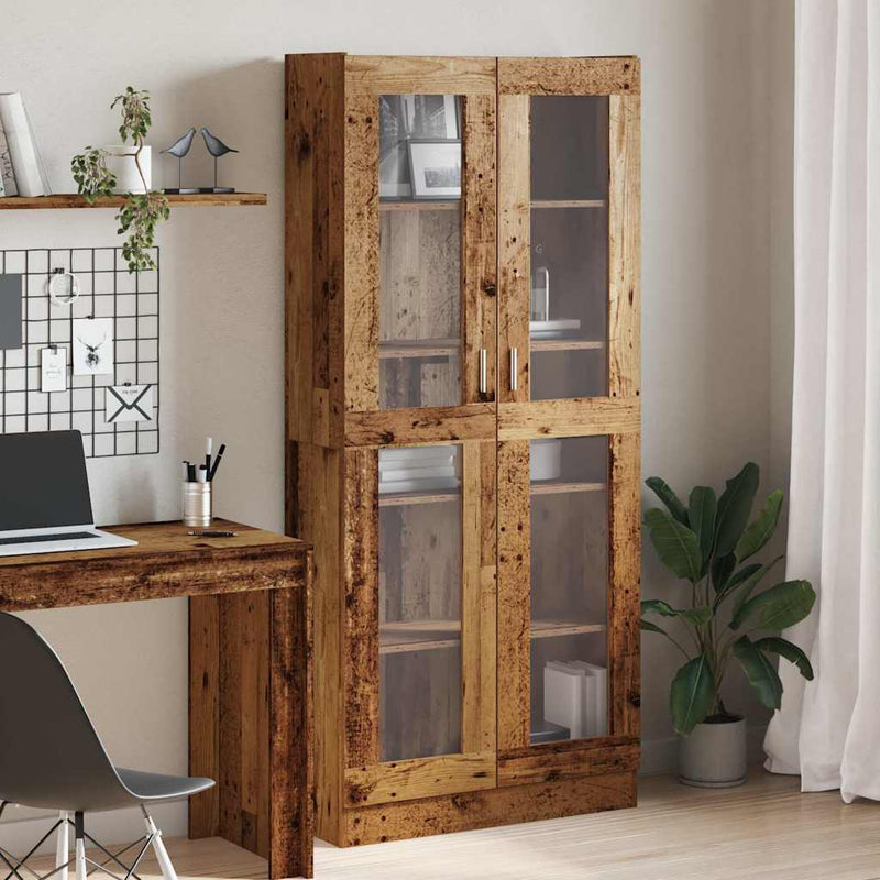 vidaXL antik fa színű szerelt fa magasszekrény 82,5 x 30,5 x 185 cm