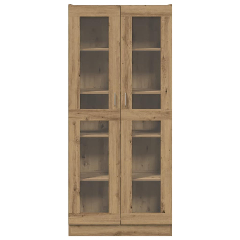 vidaXL kézműves tölgy színű szerelt fa magasszekrény 82,5x30,5x185 cm