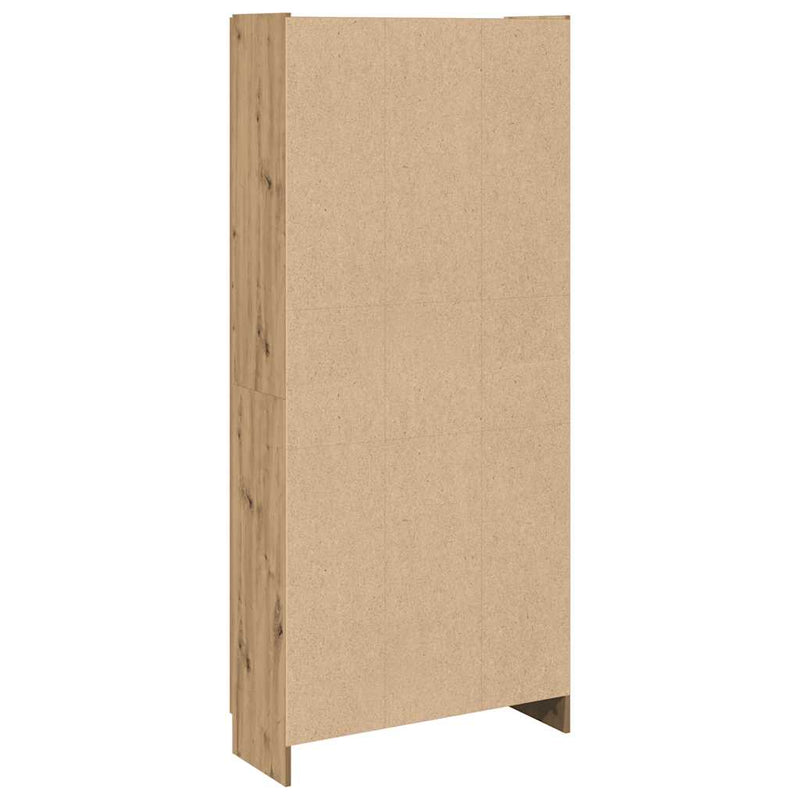 vidaXL kézműves tölgy színű szerelt fa magasszekrény 82,5x30,5x185 cm