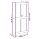 vidaXL kézműves tölgy színű szerelt fa magasszekrény 82,5x30,5x185 cm