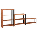 vidaXL Könyvespolc 3 pcs Barna 80 x 30 x 110 cm Tömör akácfa
