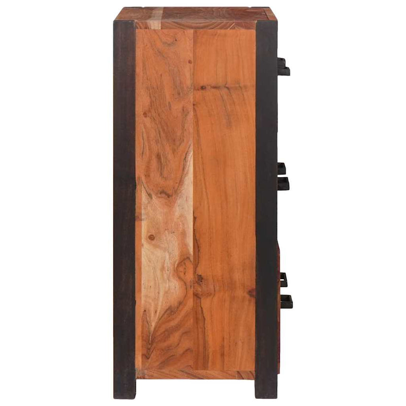 vidaXL Széf fiókkal 3 pcs Barna 110 x 30 x 75 cm Tömör akácfa