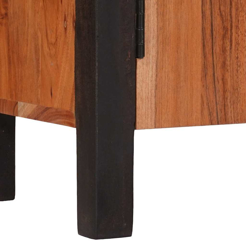 vidaXL Széf fiókkal 3 pcs Barna 55 x 30 x 75 cm Tömör akácfa