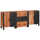 vidaXL Széf fiókkal 3 pcs Barna 55 x 30 x 75 cm Tömör Akácfa