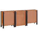 vidaXL Széf fiókkal 3 pcs Barna 55 x 30 x 75 cm Tömör Akácfa