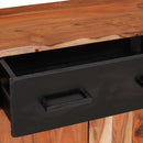 vidaXL Széf 2 pcs Barna 110 x 30 x 75 cm Tömör akácfa