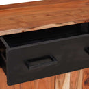 vidaXL Széf fiókkal 2 pcs Barna 110 x 30 x 75 cm Tömör Akácfa