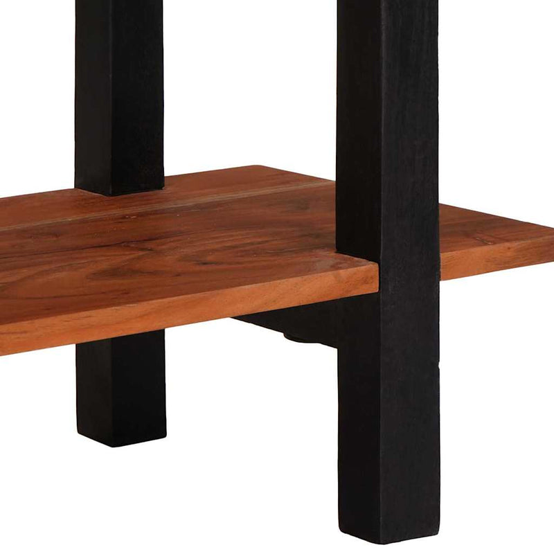 vidaXL Konzolasztal fiókkal Barna 110 x 30 x 75 cm tömör akácfa