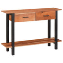 vidaXL Konzolasztal fiókkal Barna 110 x 30 x 75 cm tömör akácfa