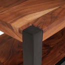 vidaXL Médiatároló szekrény fiókkal polcokkal Barna tömör akácfa