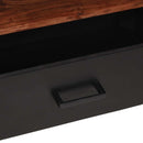 vidaXL Médiatároló szekrény fiókkal polcokkal Barna tömör akácfa