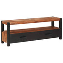 vidaXL Médiatároló szekrény fiókkal polcokkal Barna tömör akácfa