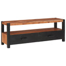 vidaXL Médiatároló szekrény fiókkal polcokkal Barna tömör akácfa