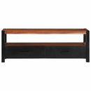 vidaXL Médiatároló szekrény fiókkal polcokkal Barna tömör akácfa