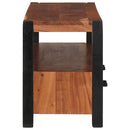 vidaXL Médiatároló szekrény fiókkal polcokkal Barna tömör akácfa