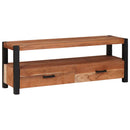 vidaXL TV szekrény fiókkal Barna 110 x 30 x 40 cm tömör akácfa