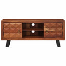 vidaXL TV szekrény polcokkal mézbarna 112 x 30 x 48 cm tömör akácfa