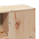 vidaXL tömör fenyőfa könyvespolcos ágy matrac nélkül 135 x 190 cm