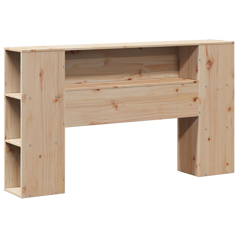 vidaXL tömör fenyőfa könyvespolcos ágy matrac nélkül 140 x 200 cm