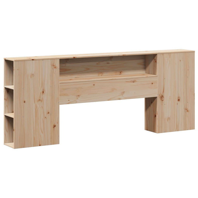 vidaXL tömör fenyőfa könyvespolcos ágy matrac nélkül 180 x 200 cm