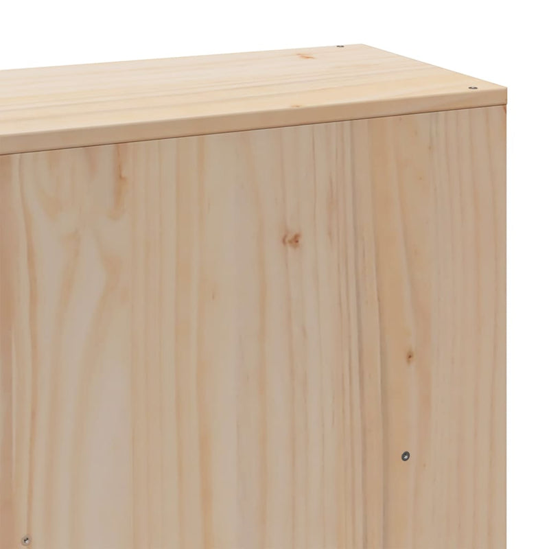 vidaXL tömör fenyőfa könyvespolcos ágy matrac nélkül 180 x 200 cm