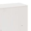 vidaXL fehér tömör fenyőfa könyvespolcos ágy matrac nélkül 180x200 cm