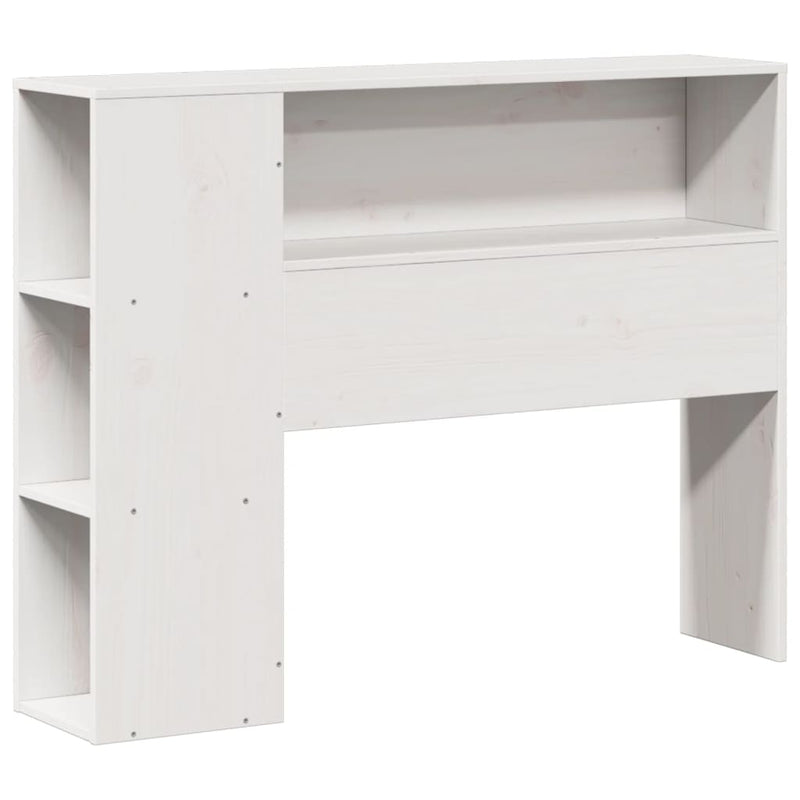 vidaXL fehér tömör fenyőfa könyvespolcos ágy matrac nélkül 75 x 190 cm