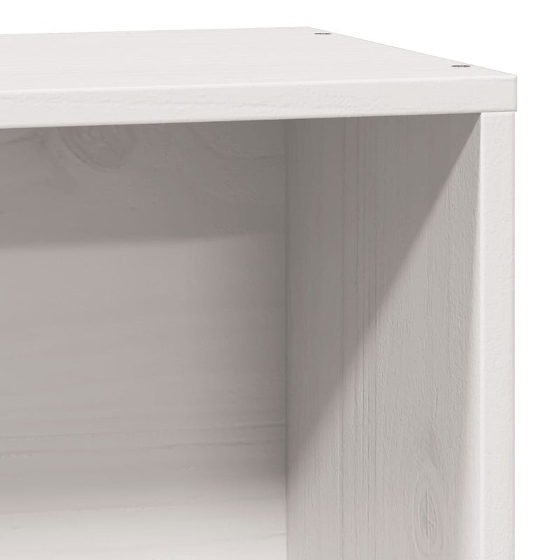 vidaXL fehér tömör fenyőfa könyvespolcos ágy matrac nélkül 75 x 190 cm