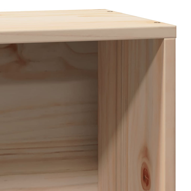 vidaXL tömör fenyőfa könyvespolcos ágy matrac nélkül 90 x 200 cm