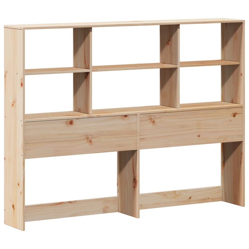 vidaXL tömör fenyőfa könyvespolcos ágy matrac nélkül 140 x 190 cm