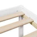 vidaXL fehér tömör fenyőfa könyvespolcos ágy matrac nélkül 140x190 cm