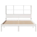 vidaXL fehér tömör fenyőfa könyvespolcos ágy matrac nélkül 160x200 cm