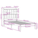 vidaXL fehér tömör fenyőfa könyvespolcos ágy matrac nélkül 90 x 200 cm