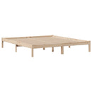 vidaXL tömör fenyőfa könyvespolcos ágy matrac nélkül 180 x 200 cm